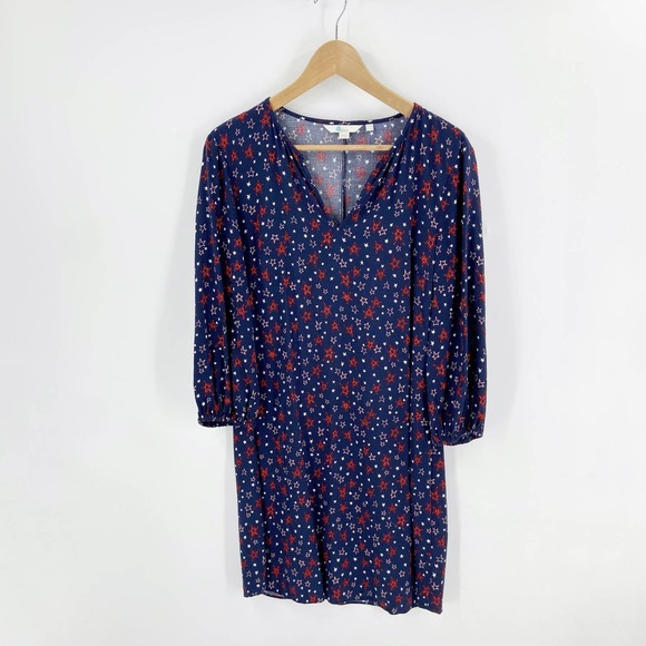 Boden Women's Blue Vanessa Star Print Dress Size US 8R - Picture 2 of 11